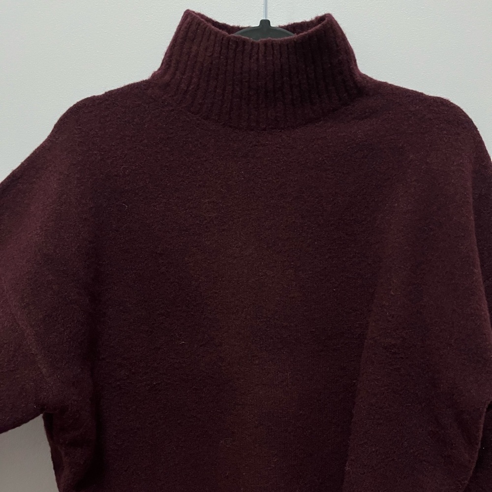 Zara Deep Burgundy Turtleneck Sweater